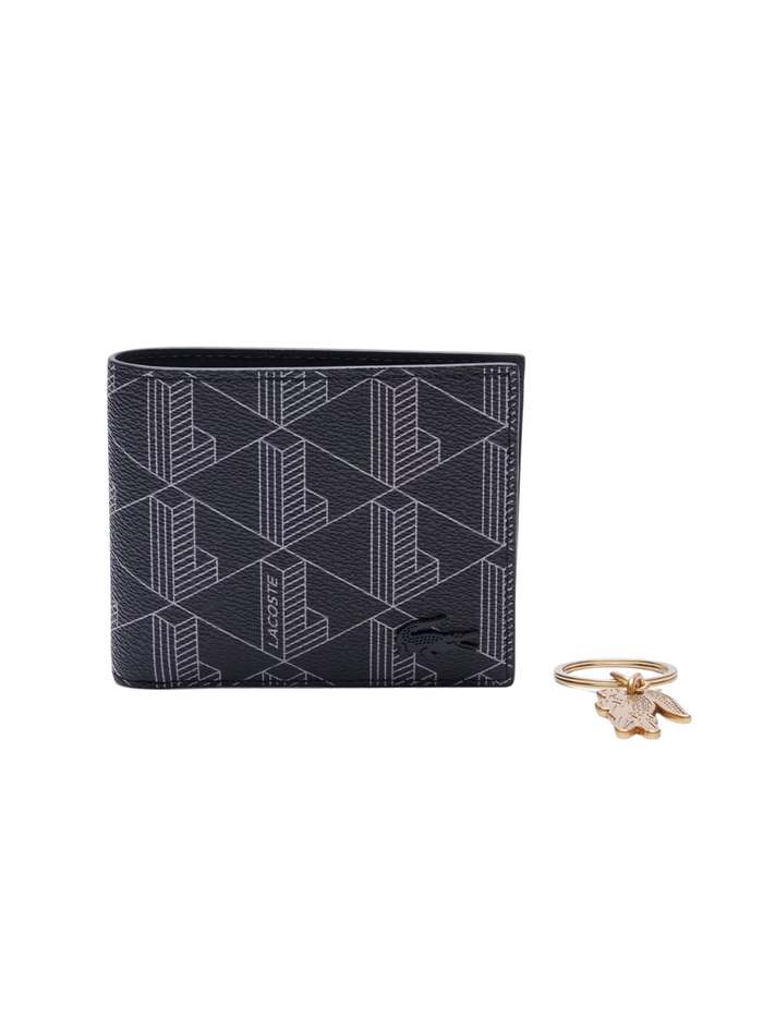 LACOSTE The Blend Gift Set Monogram Black/Grey - MAISONDEFASHION.COM