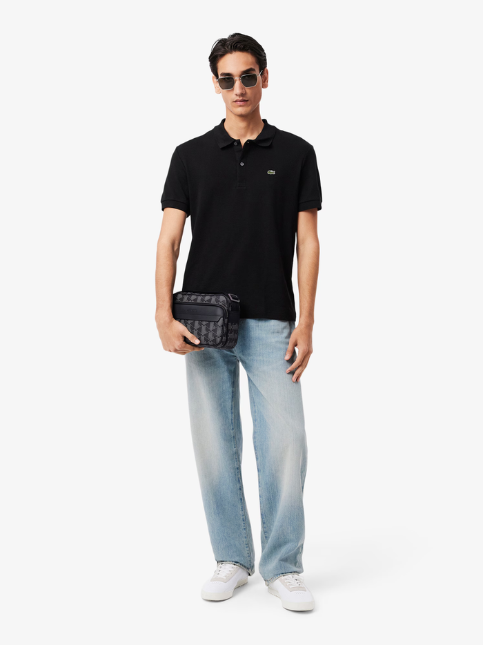 LACOSTE The Blend Shoulder Bag Monogram Black/Grey - MAISONDEFASHION.COM
