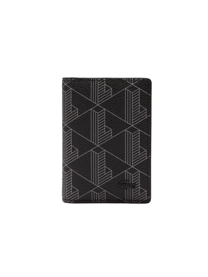 LACOSTE The Blend Vertical Card Holder Black - MAISONDEFASHION.COM