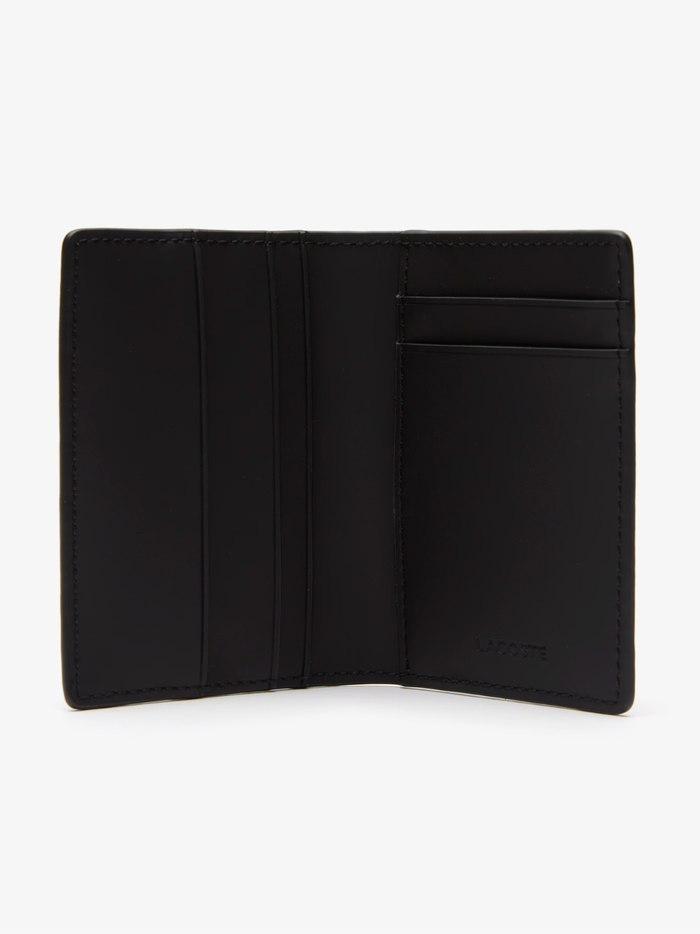 LACOSTE The Blend Vertical Card Holder Black - MAISONDEFASHION.COM