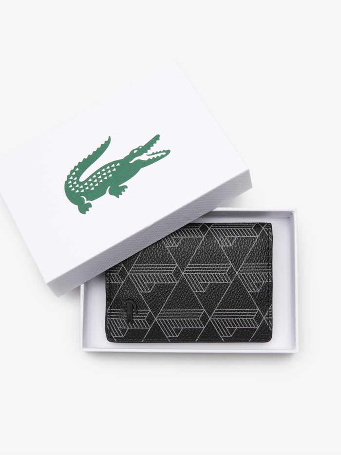 LACOSTE The Blend Vertical Card Holder Black - MAISONDEFASHION.COM