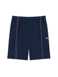 LACOSTE Trim Accent Diamond Taffeta Sport Shorts Midnight Blue - MAISONDEFASHION.COM