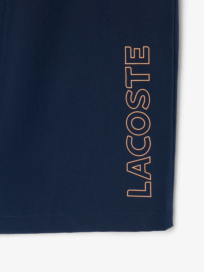 LACOSTE Trim Accent Diamond Taffeta Sport Shorts Midnight Blue - MAISONDEFASHION.COM