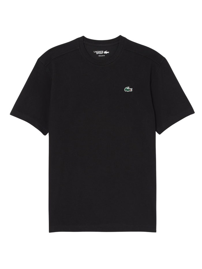 LACOSTE Ultra Dry Cotton Sport T-shirt Black - MAISONDEFASHION.COM