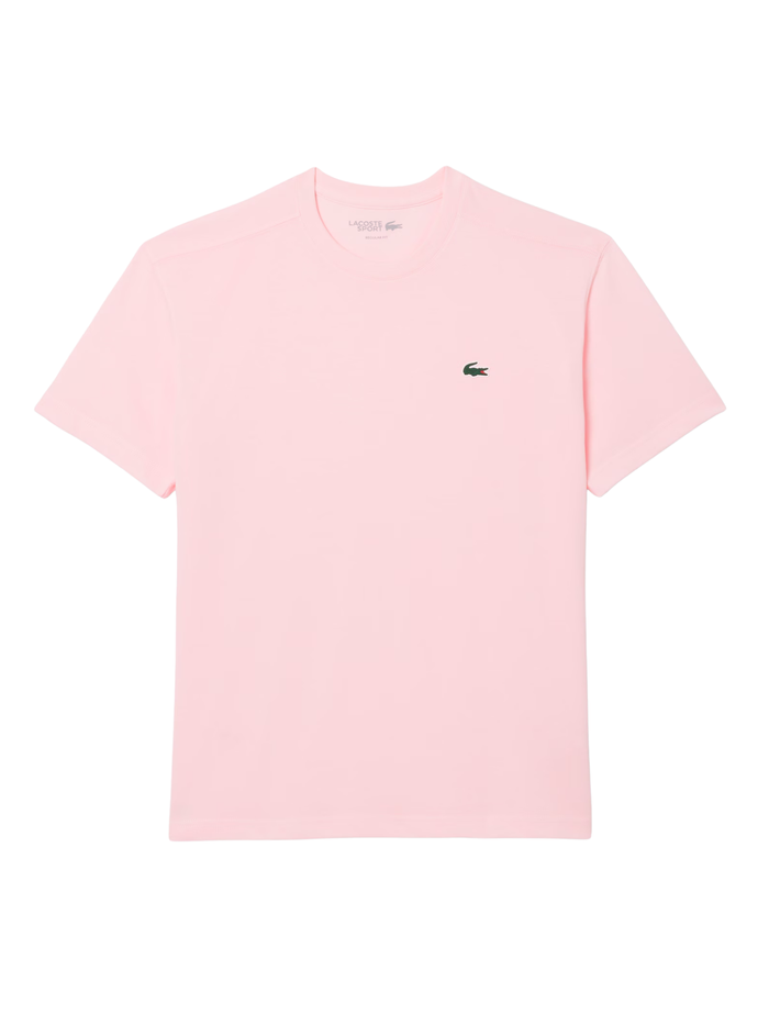 LACOSTE Ultra Dry Cotton Sport T-shirt Light Pink - MAISONDEFASHION.COM