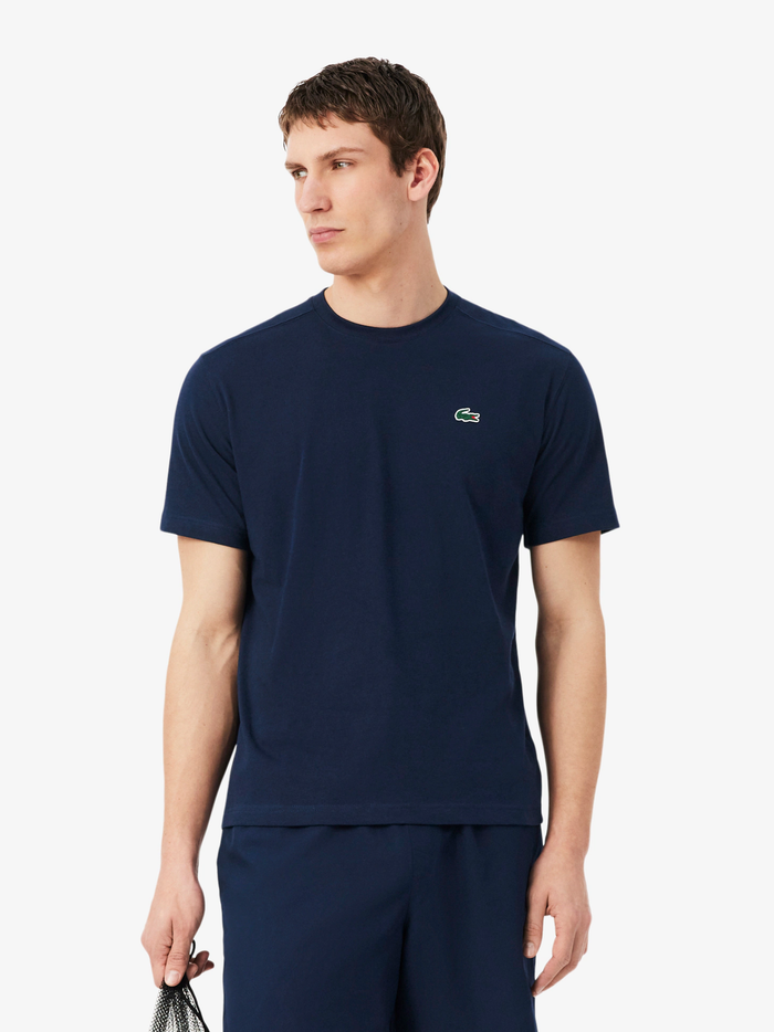 LACOSTE Ultra Dry Cotton Sport T-shirt Midnight Blue - MAISONDEFASHION.COM