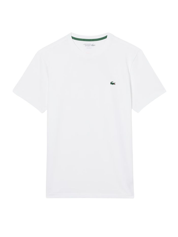 LACOSTE Ultra Dry Crocodile Graphic Sport T-shirt White - MAISONDEFASHION.COM