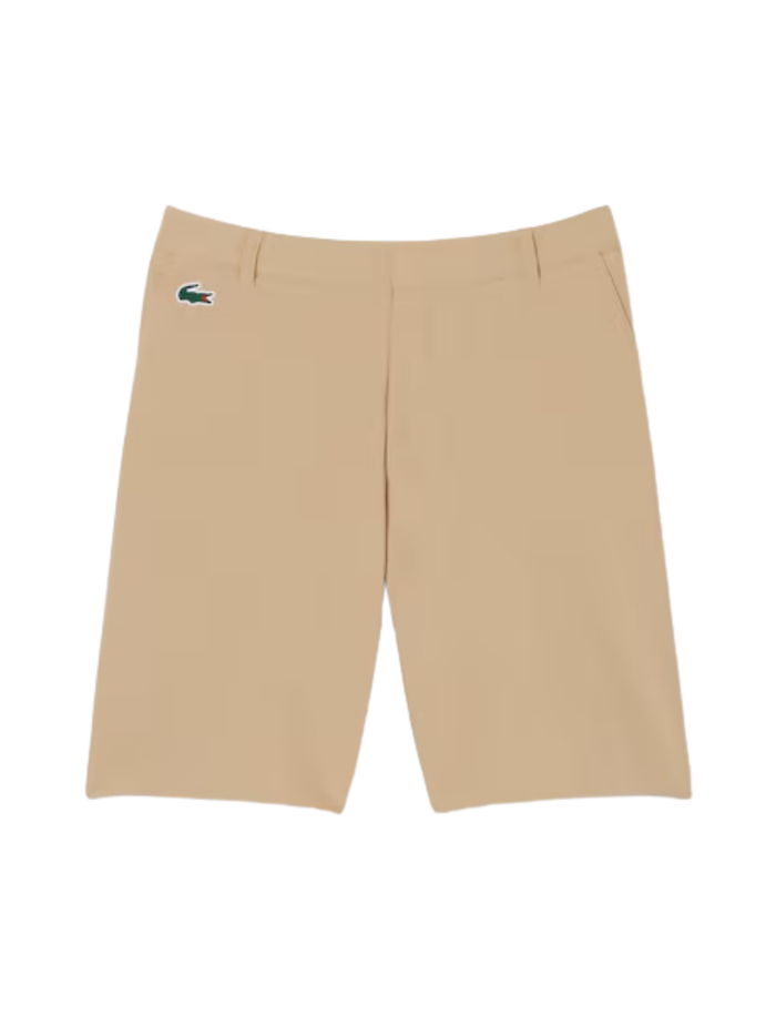 LACOSTE Ultra Dry Golf Shorts Beige - MAISONDEFASHION.COM