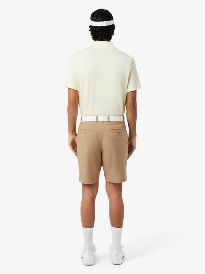 LACOSTE Ultra Dry Golf Shorts Beige - MAISONDEFASHION.COM