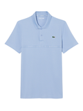 LACOSTE Ultra Dry Print Sport Polo Shirt Light Blue - MAISONDEFASHION.COM