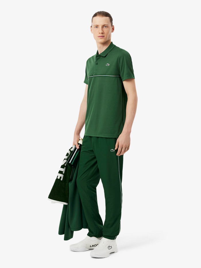 LACOSTE Ultra Dry Print Sport Polo Shirt Pine Green - MAISONDEFASHION.COM