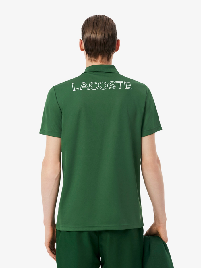 LACOSTE Ultra Dry Print Sport Polo Shirt Pine Green - MAISONDEFASHION.COM