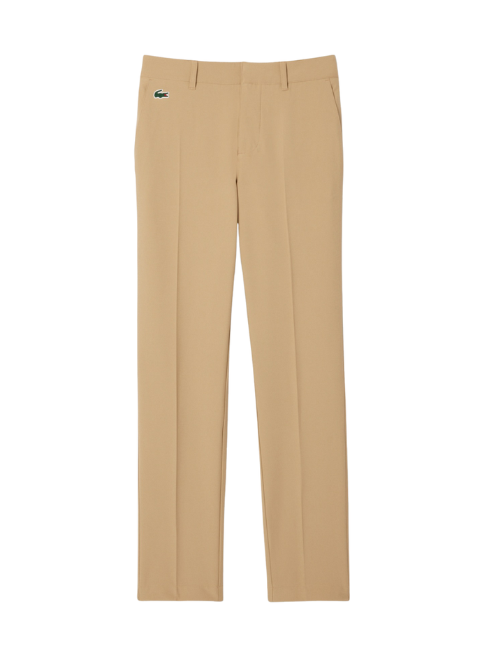 LACOSTE Ultra Dry Slim Fit Golf Pants Beige - MAISONDEFASHION.COM