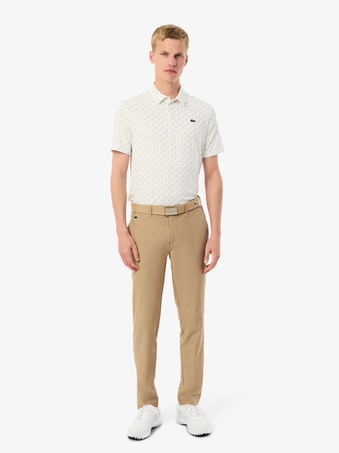 LACOSTE Ultra Dry Slim Fit Golf Pants Beige - MAISONDEFASHION.COM