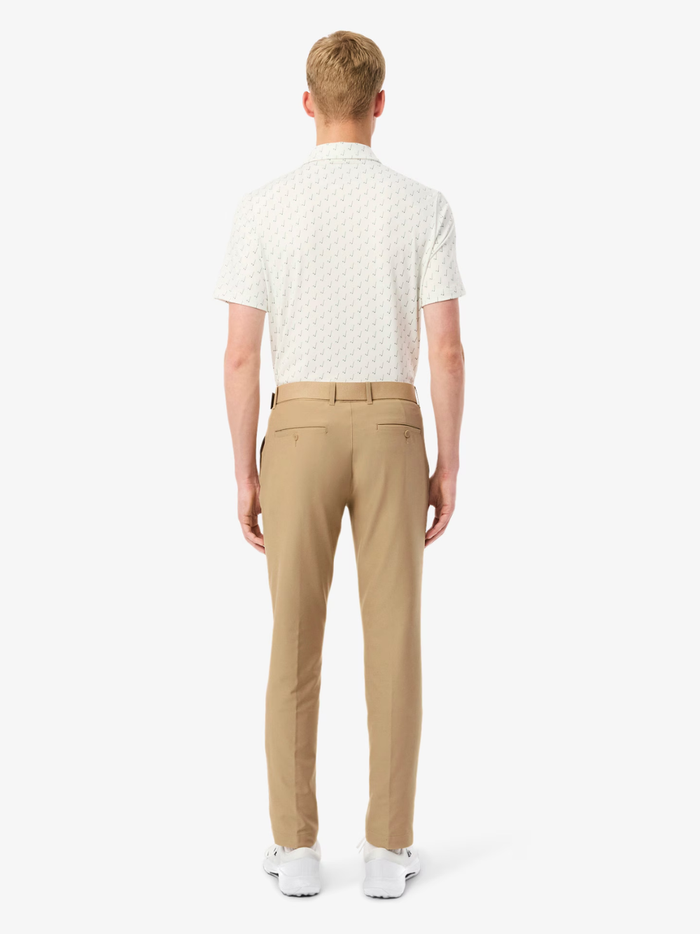 LACOSTE Ultra Dry Slim Fit Golf Pants Beige - MAISONDEFASHION.COM
