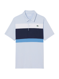 LACOSTE Ultra Dry Stretch Colour-Block Golf Polo Shirt Blue - MAISONDEFASHION.COM
