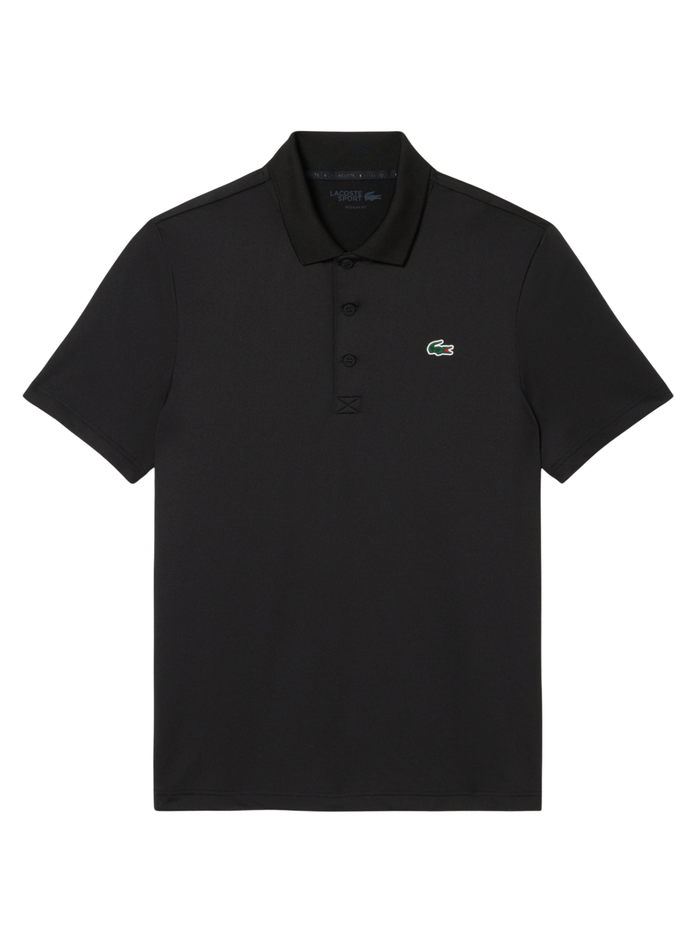 LACOSTE Ultra Dry Stretch Golf Polo Shirt Black - MAISONDEFASHION.COM