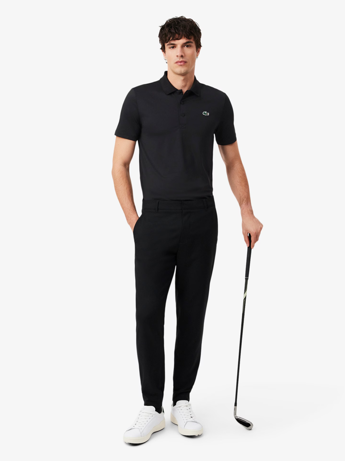 LACOSTE Ultra Dry Stretch Golf Polo Shirt Black - MAISONDEFASHION.COM