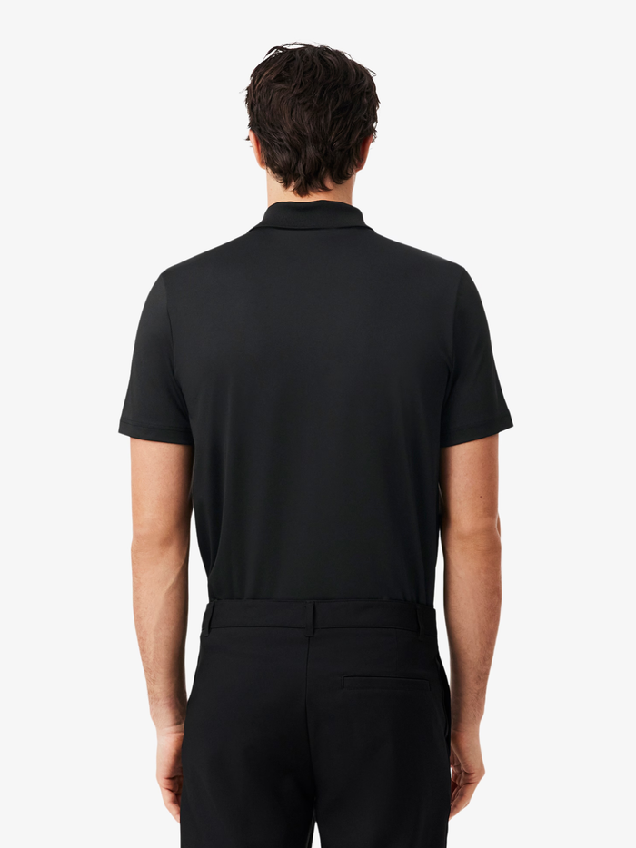 LACOSTE Ultra Dry Stretch Golf Polo Shirt Black - MAISONDEFASHION.COM