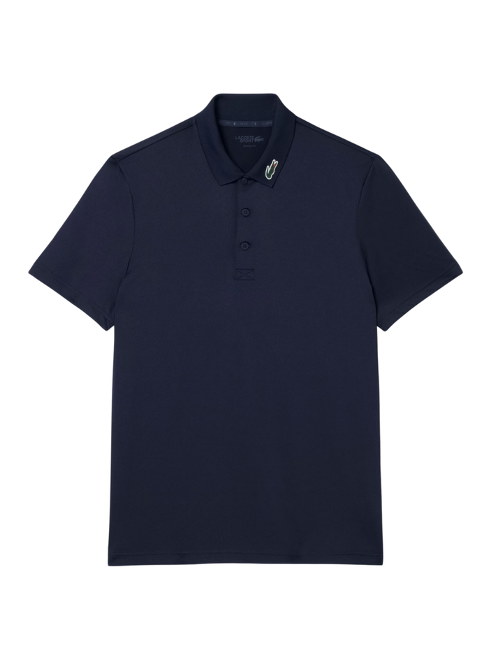 LACOSTE Ultra Dry Stretch Golf Polo Shirt Midnight Blue - MAISONDEFASHION.COM