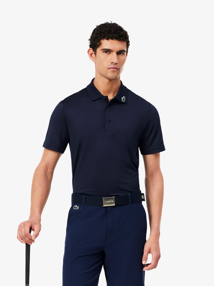 LACOSTE Ultra Dry Stretch Golf Polo Shirt Midnight Blue - MAISONDEFASHION.COM