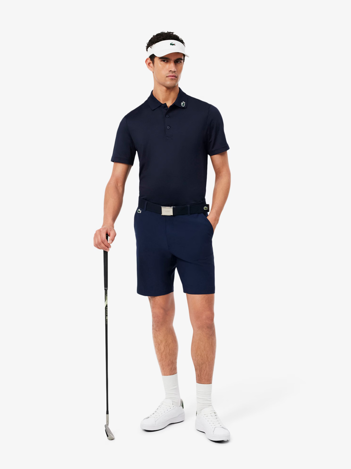 LACOSTE Ultra Dry Stretch Golf Polo Shirt Midnight Blue - MAISONDEFASHION.COM
