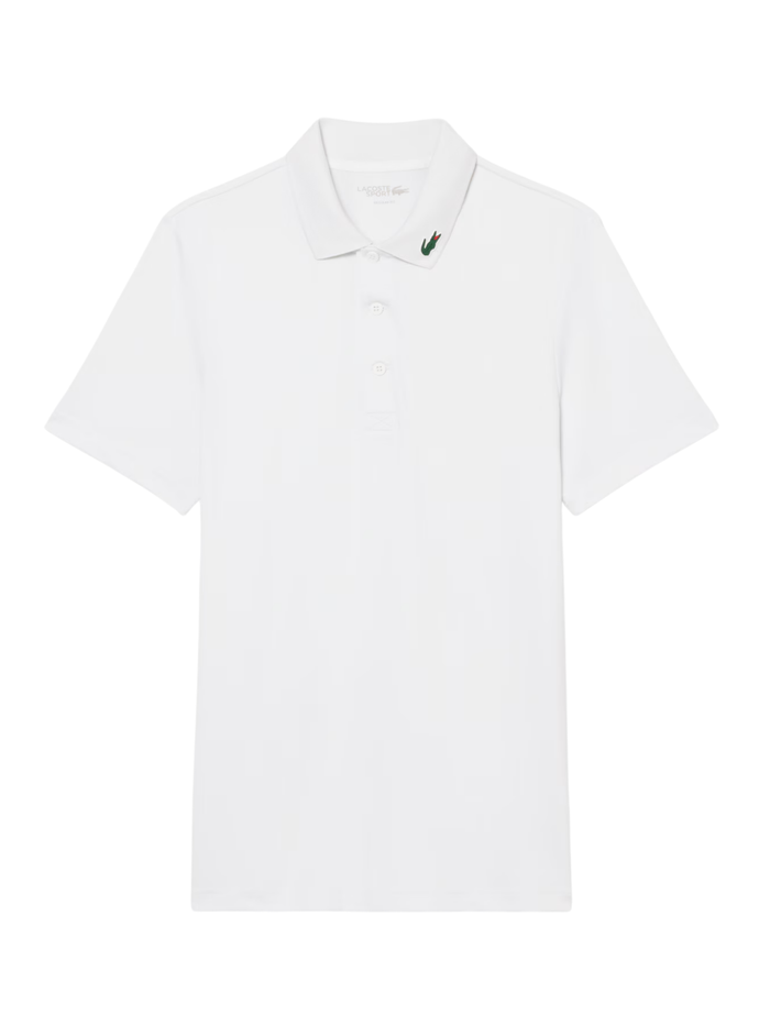 LACOSTE Ultra Dry Stretch Golf Polo Shirt White - MAISONDEFASHION.COM