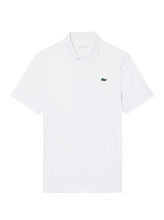 LACOSTE Ultra Dry Stretch Golf Polo Shirt White - MAISONDEFASHION.COM