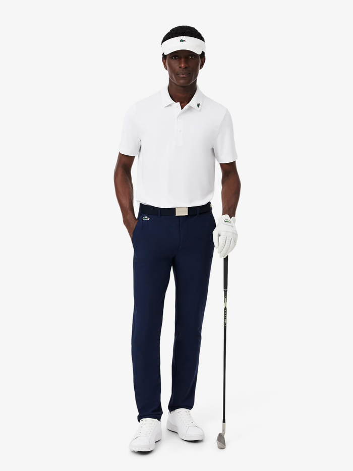 LACOSTE Ultra Dry Stretch Golf Polo Shirt White - MAISONDEFASHION.COM