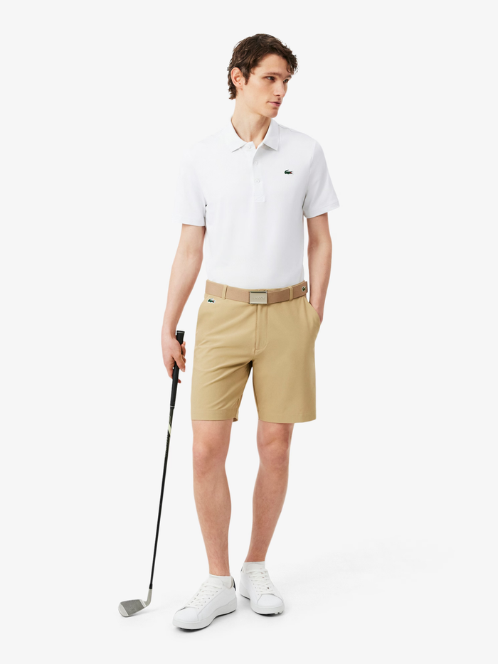LACOSTE Ultra Dry Stretch Golf Polo Shirt White - MAISONDEFASHION.COM
