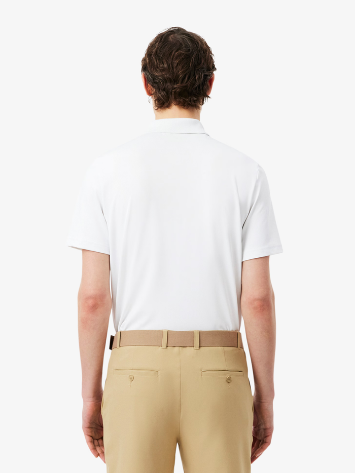 LACOSTE Ultra Dry Stretch Golf Polo Shirt White - MAISONDEFASHION.COM