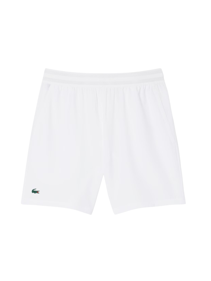 LACOSTE Ultra Dry Stretch Tennis Shorts White - MAISONDEFASHION.COM