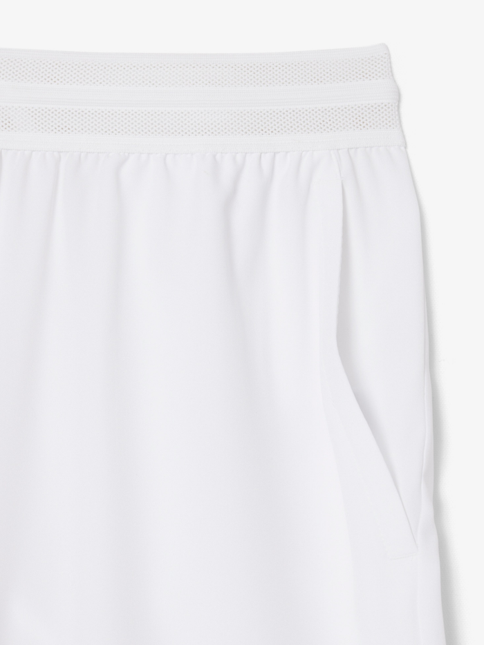 LACOSTE Ultra Dry Stretch Tennis Shorts White - MAISONDEFASHION.COM
