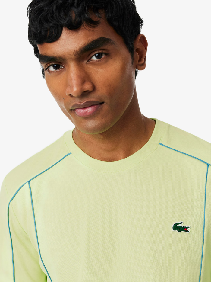 LACOSTE Ultra Dry Trim Accent Sport T-shirt Pistachio Green - MAISONDEFASHION.COM