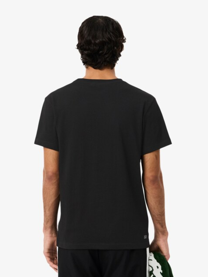LACOSTE Ultra Dry XXL Logo Sport T-shirt Black - MAISONDEFASHION.COM