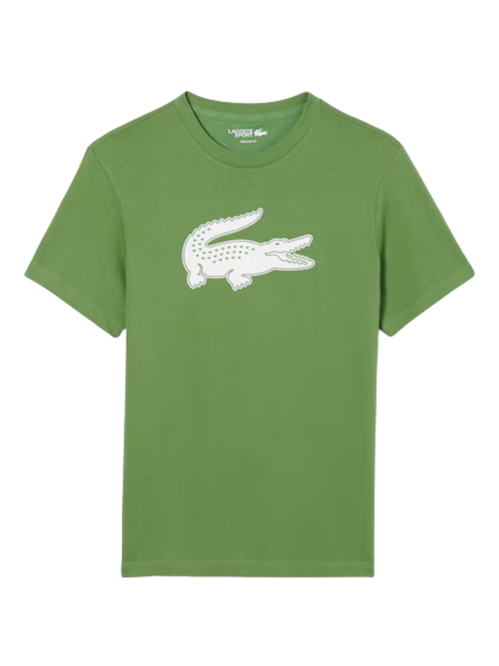 LACOSTE Ultra Dry XXL Logo Sport T-shirt Green - MAISONDEFASHION.COM