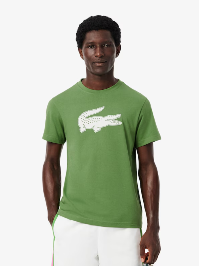 LACOSTE Ultra Dry XXL Logo Sport T-shirt Green - MAISONDEFASHION.COM