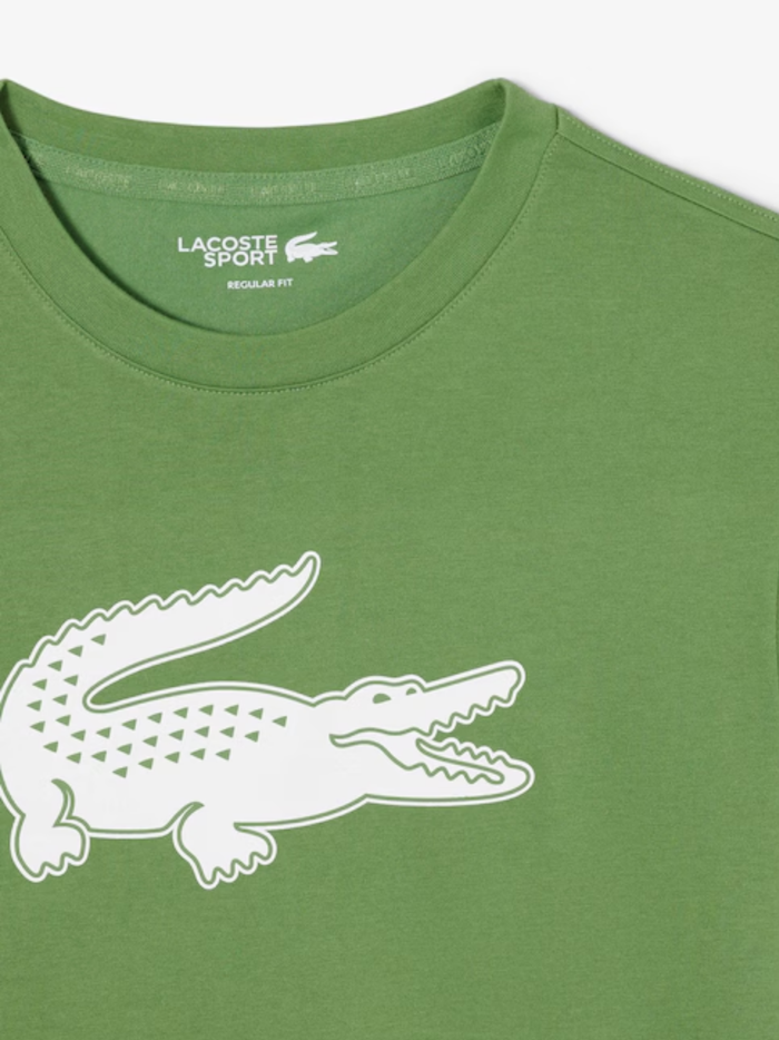 LACOSTE Ultra Dry XXL Logo Sport T-shirt Green - MAISONDEFASHION.COM