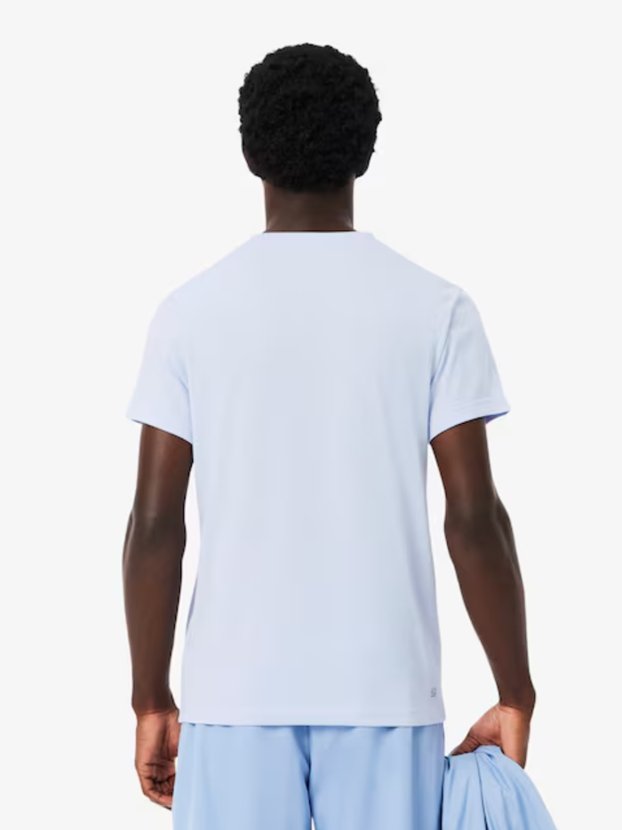LACOSTE Ultra Dry XXL Logo Sport T-shirt Light Blue - MAISONDEFASHION.COM