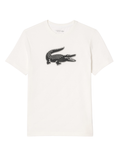LACOSTE Ultra Dry XXL Logo Sport T-shirt White - MAISONDEFASHION.COM