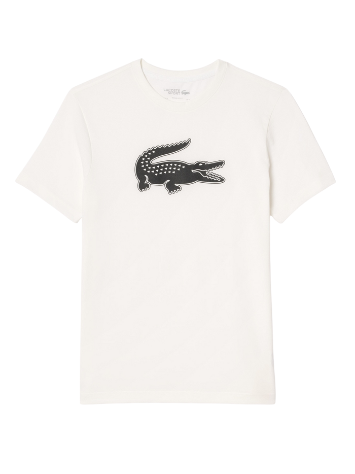LACOSTE Ultra Dry XXL Logo Sport T-shirt White - MAISONDEFASHION.COM