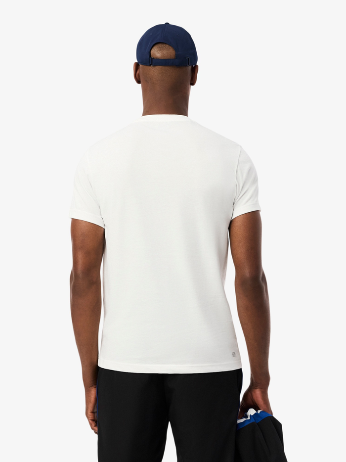 LACOSTE Ultra Dry XXL Logo Sport T-shirt White - MAISONDEFASHION.COM