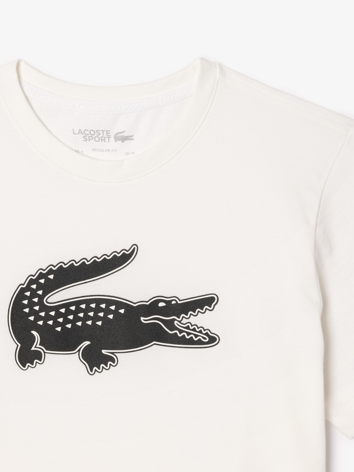 LACOSTE Ultra Dry XXL Logo Sport T-shirt White - MAISONDEFASHION.COM