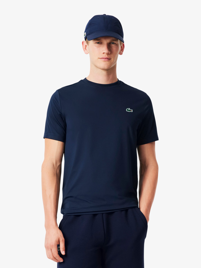 LACOSTE UV Protect Lightweight Stretch Sport T-Shirt Midnight Blue - MAISONDEFASHION.COM