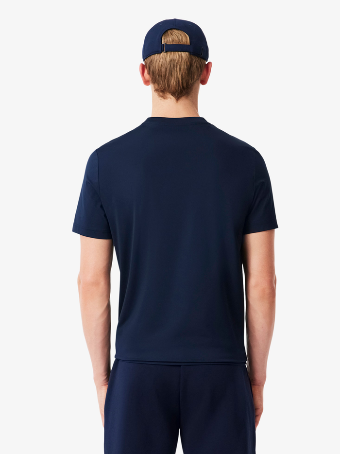 LACOSTE UV Protect Lightweight Stretch Sport T-Shirt Midnight Blue - MAISONDEFASHION.COM