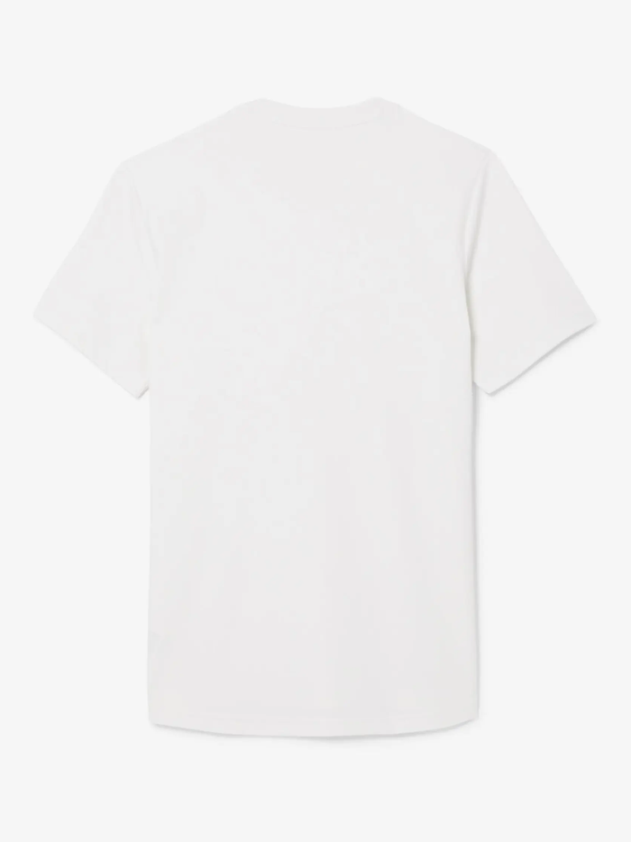 LACOSTE UV Protect Lightweight Stretch Sport T-Shirt White - MAISONDEFASHION.COM
