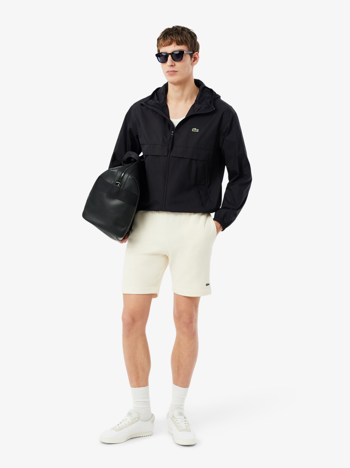 LACOSTE Water-Repellent Lightweight Packable Jacket Black - MAISONDEFASHION.COM