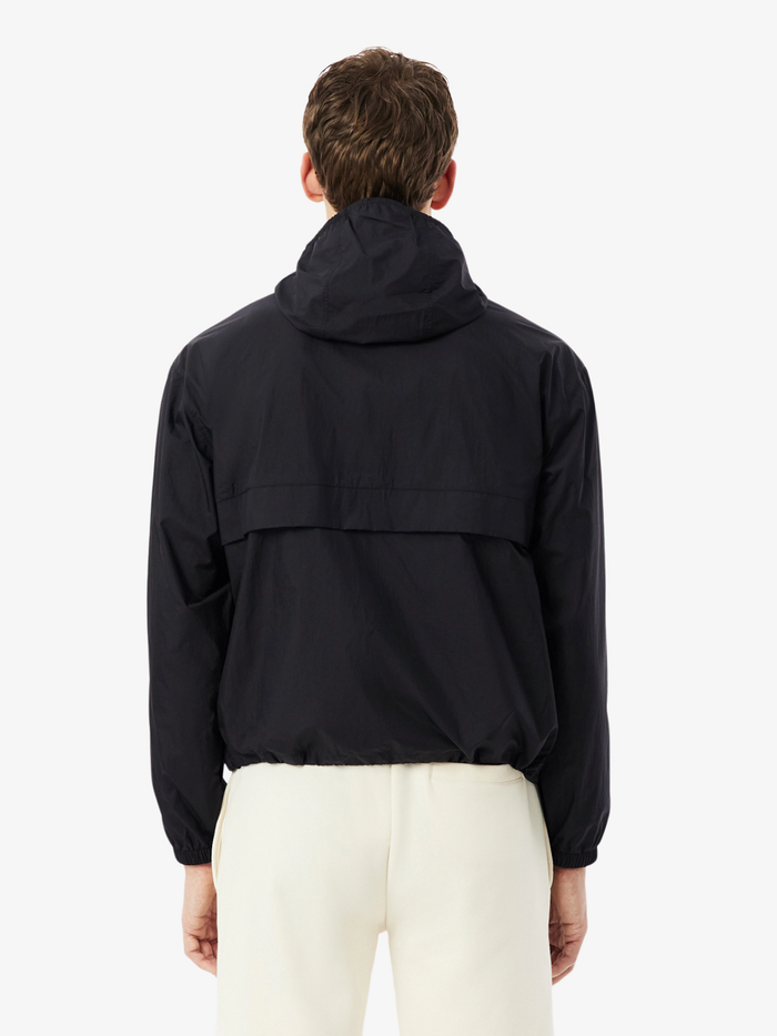 LACOSTE Water-Repellent Lightweight Packable Jacket Black - MAISONDEFASHION.COM