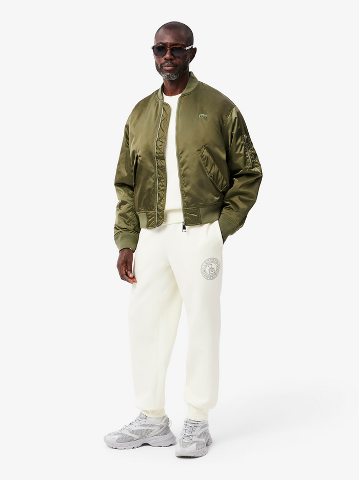 LACOSTE Water-Repellent Padded Bomber Jacket Green - MAISONDEFASHION.COM