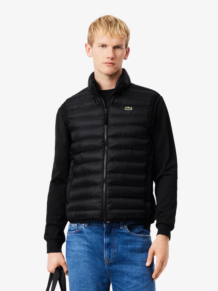 LACOSTE Water-Repellent Puffed Vest Black - MAISONDEFASHION.COM